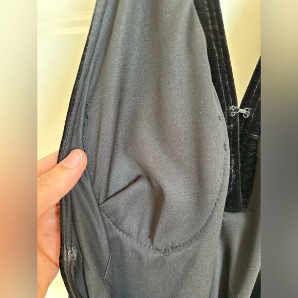 JS Collection 90s Long Black Halter Dress Vintage 1990s Rhinestones Formal - Picture 7 of 12